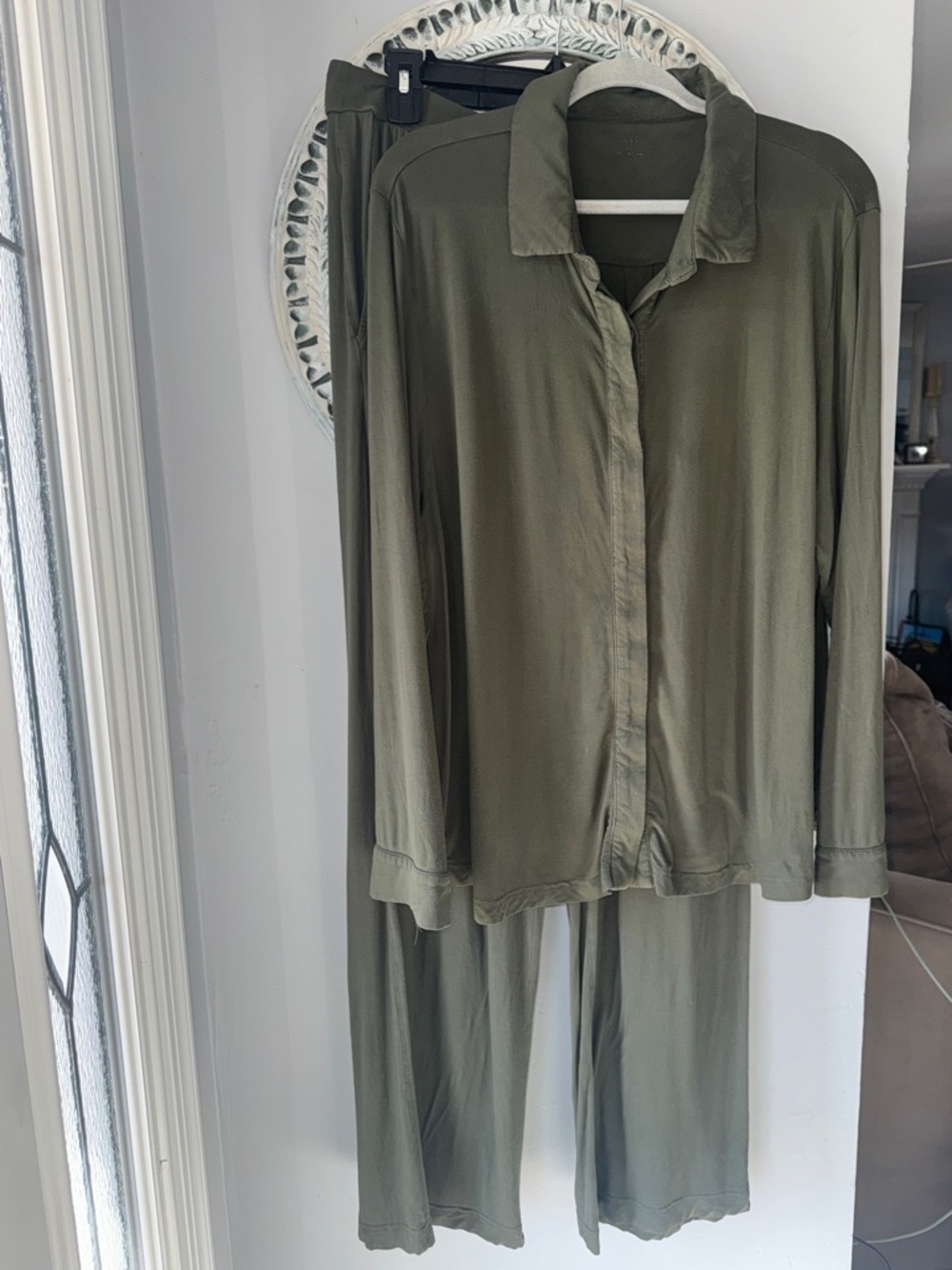 Cozy Earth Women's Pajama Top in Olive Green